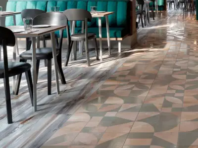 Terracotta Geo Stripe Texture