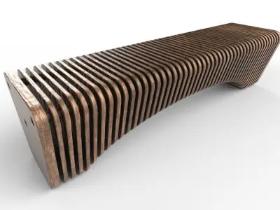 Bench 03 Low-poly 3D model purchase