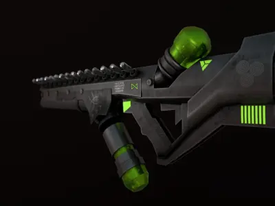 Sci-Fi Weapon - Hard Ops Low-poly 3D model