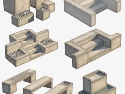 Garden Elements set 3D model