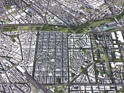 Valencia - 3D City Models Low-poly 3D model