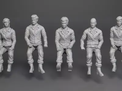 Fantastic voyage 1966 sitting figures 3D print model