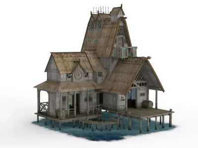 Viking House 03 Low-poly 3D model