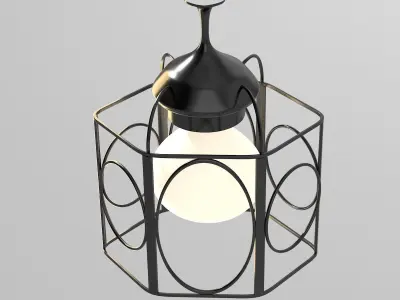 Ceiling lamp 3D model 2