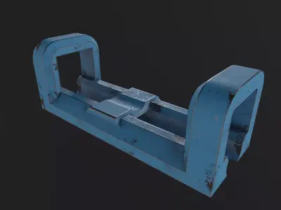 Sci-Fi Hard Surface Environment Prop Game-Ready 3D Asset Free low-poly 3D model