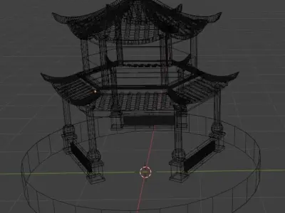 Ancient Chinese Pavilion Free 3D model