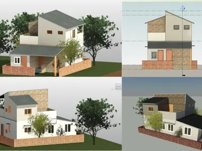 2 BHK HOUSING 3D model