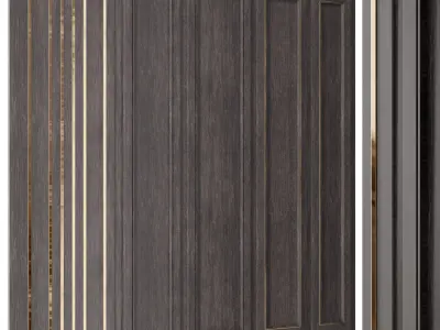 Wall panel 0245-3-shpon 3D model