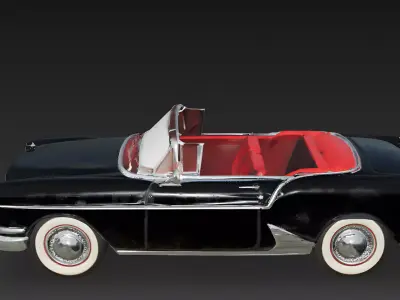 Realistic 50s Classic Convertible 3d model Low-poly 3D model