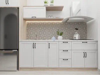 Interior Kitchen Design Scene Free 3D model