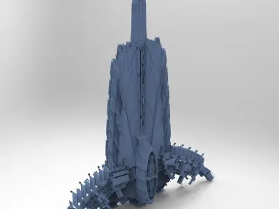 Sci-Fi City dystopia City Ruin Tech 7 3D model