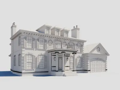 Build005 brick house 3D model