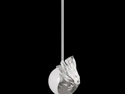 Pendant lamp Gold Monstera Leaf 3D model