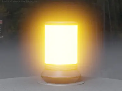 Wood Light-Column 2 - Low-Poly Street-Light Set-9 Low-poly 3D model