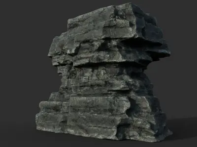 Low poly Layered Rock Collection 210120 Low-poly 3D model
