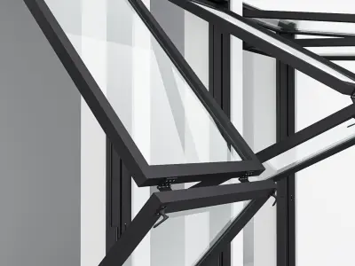 Aluminium window 10 3D model