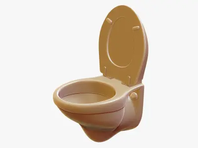 Wall Mounted Toilet 3D print model
