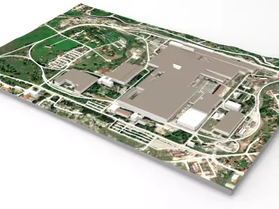 Zeljezara Toscelic Montenegro 3D model