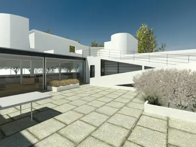 Villa Savoye Le Corbusier Revit 3D model