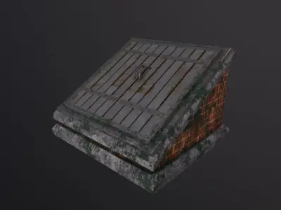 Cellar Door 3D Model Low-poly 3D model