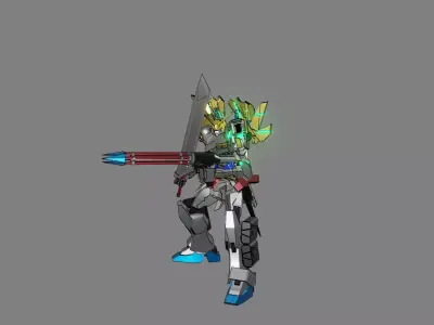 Attacker Gundam 23 3D model