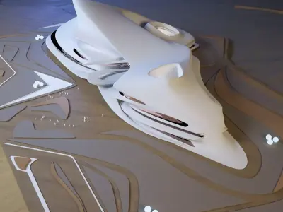 organic building  Low-poly 3D model
