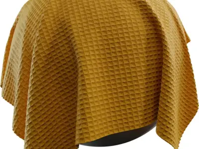 Waffle Weave Cotton Fabric Texture PBR Texture