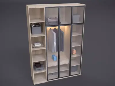 Wardrobe Cinema 4D and Corona Renderer 3D model