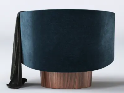 Rotunda Chair Low-poly 3D model