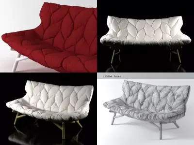 Foliage four different sofas 3D model