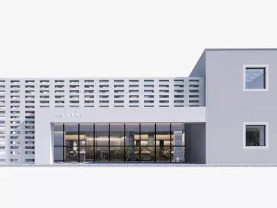 hostel Low-poly 3D model