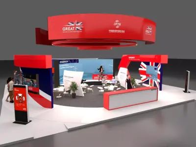 booth exhibition Educational trade 3D model