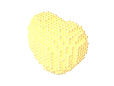 Voxel Heart Round Style v1 010 3D model