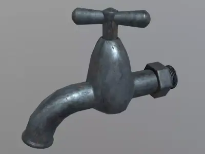 Faucet 2 water tap - water tap Low-poly 3D model