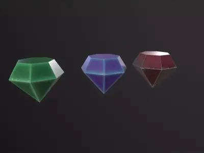 Crystal 3D Model Low-poly 3D model