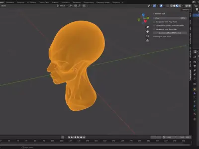 Extraterrestrial Bust 3D Print Model 3D print model