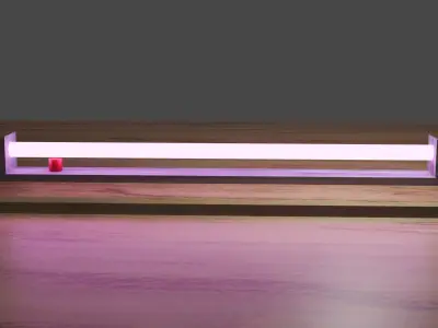 Glowing Tubelight LED  blender  obj  Low-poly 3D model