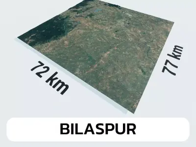 Bilaspur India City Landscape 3D Model 3D model