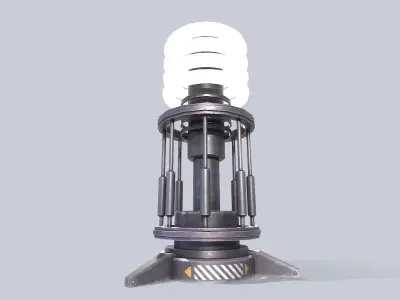Sci fi lamp Low-poly 3D model order