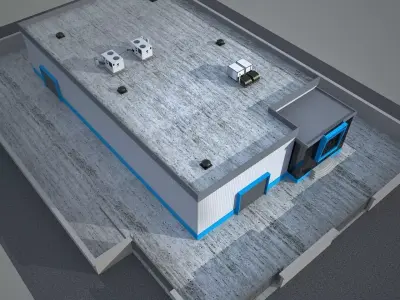 Industrial Building Factory 6 3D model