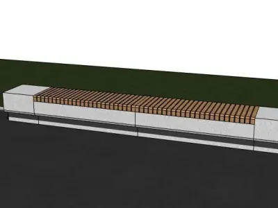 3D model of benches 3D model