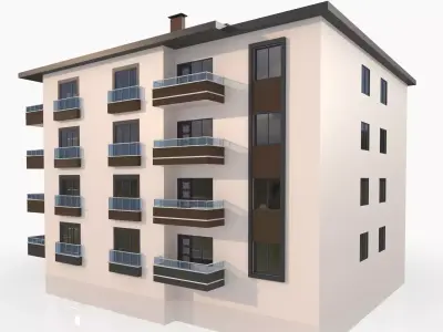 Apartment03 modern apartment building 3D model