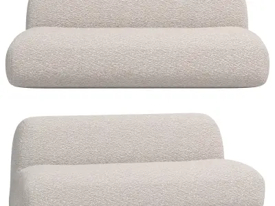  Floor Teddy Couch Hippo Loveseat Boucle Cloud Sofa 3D model