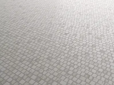 Floor Mosaic Ceramics White Patina 02 Texture