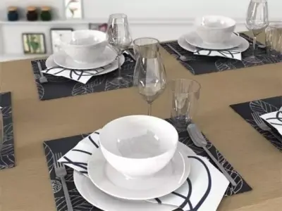 Dining Set 159 3D model