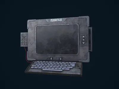 Sci-Fi Terminal Low-poly 3D model