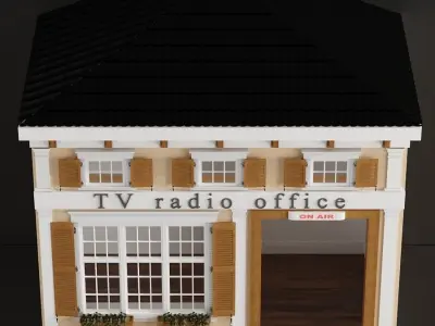 Children playhouse Tv Studio Office for kids 3D model