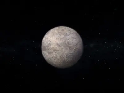 Dwarf Alien Planet or Moon 08 Low-poly 3D model