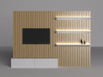 TV Set Minimalist 3D model