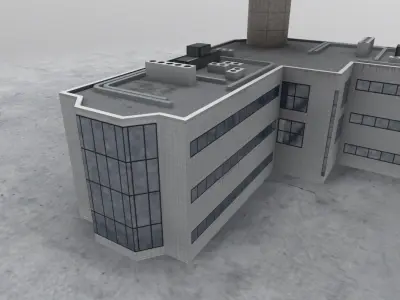 LIMC Control Tower Low-poly 3D model